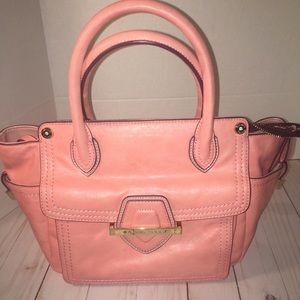 Samantha Thavasa pink coral handbag.